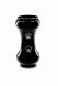 Pet urn with paw prints black