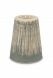 Handmade pet urn with pawprints in several colours