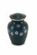 Blue pet cremation ashes urn with pawprints | Small