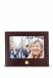 Photo frame with small tube for cremation ashes | dark brown