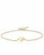 Yellow gold plated memorial bracelet with heart