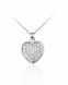 Silver memorial pendant 'Heart' with zirconia