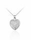 Silver memorial pendant 'Heart' with zirconia | SALE