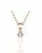Memorial pendant with zirconia | rose gold plated silver