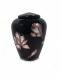 Glass cremation ashes urn 'Magnolia' black