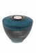 Handmade pet urn with paw prints and candle holder