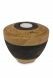 Handmade pet urn with paw prints and tealight holder