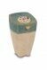 Handmade keepsake urn 'Gonia' green-blue