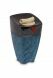 Handmade keepsake urn 'Gonia' electric blue
