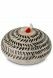 Hand made ceramic keepsake with black stripes