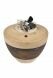 Handmade keepsake urn 'Tolos' brown platinum