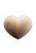 Keepsake cremation urn for ashes 'Heart' natural cherry