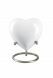 Heart shaped mini urn 'Elegance' glossy white (stand included)