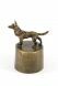German Shepherd Dog funeral urn bronzed