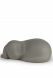 Pet cremation ashes urn 'Lying dog' grey