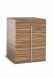 Wood laminate cremation urn casket 'Zebrano' with metal lesene