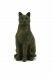 Brown coloured cat urn