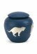 Cat funeral urn 'Silhouette' Country Blue