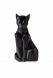 Cat urn in matt black