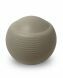 Small spherical ceramic urn for ashes 'Memento' satin cream