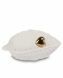 Leaf shaped cremation ashes mini urn with golden heart
