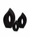 Matte black ceramic mini urn for ashes 'Venezia'