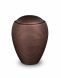 Satin bronze ceramic urn for ashes 'Memento'