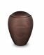 Small satin bronze ceramic urn for ashes 'Memento'