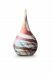 Drop shaped glass cremation ashes mini urn 'Terra'