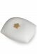 White pillow urn for ashes with golden star