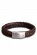 Ash holder braided leather bracelet 'Embrace' dark brown