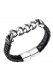 Braided cremation ashes holder black leather bracelet