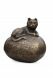 Cremation ashes keepsake urn with cat
