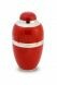 Red cremation ashes Loveurn with silver band