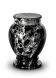 Black marble funeral urn for indoors