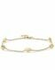 Yellow gold plated memorial bracelet with 5 little hearts