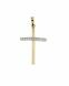 14 carat bicolor gold memorial pendant 'Cross' with zirconia