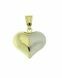 14 carat bicolor gold memorial pendant 'Heart' matte and glossy