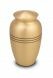 Brass cremation urn for ashes with stripes 