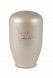 Metal cremation urn for ashes 'Always love you' ecru