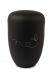 Black metal cremation urn for ashes – Heartline with butterfly