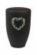 Black metal cremation urn for ashes – Eucalyptus heart