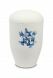 Metal cremation urn for ashes with blue butterflies