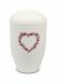 Metal cremation urn for ashes - Heart of rose petals