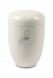 Metal cremation urn for ashes white - Line hand with heart