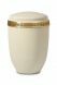 White metal/steel ashes urn