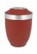 Red cremation urn made from steel