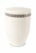 Metal urn 'Modern tree' cream white with strap