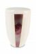 Metal cremation ash urn 'Rose' cream white