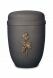 Matt black steel cremation ashes urn 'Rose'